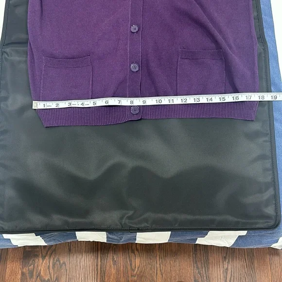 Talbots dark purple XL Cardigan great for cool nights - Picture 5 of 7